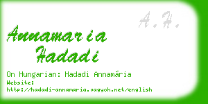 annamaria hadadi business card